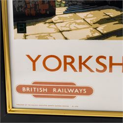 Two reproduction British Railway posters, comprising Yorkshire Coast and Scarborough examples, both framed, H100cm