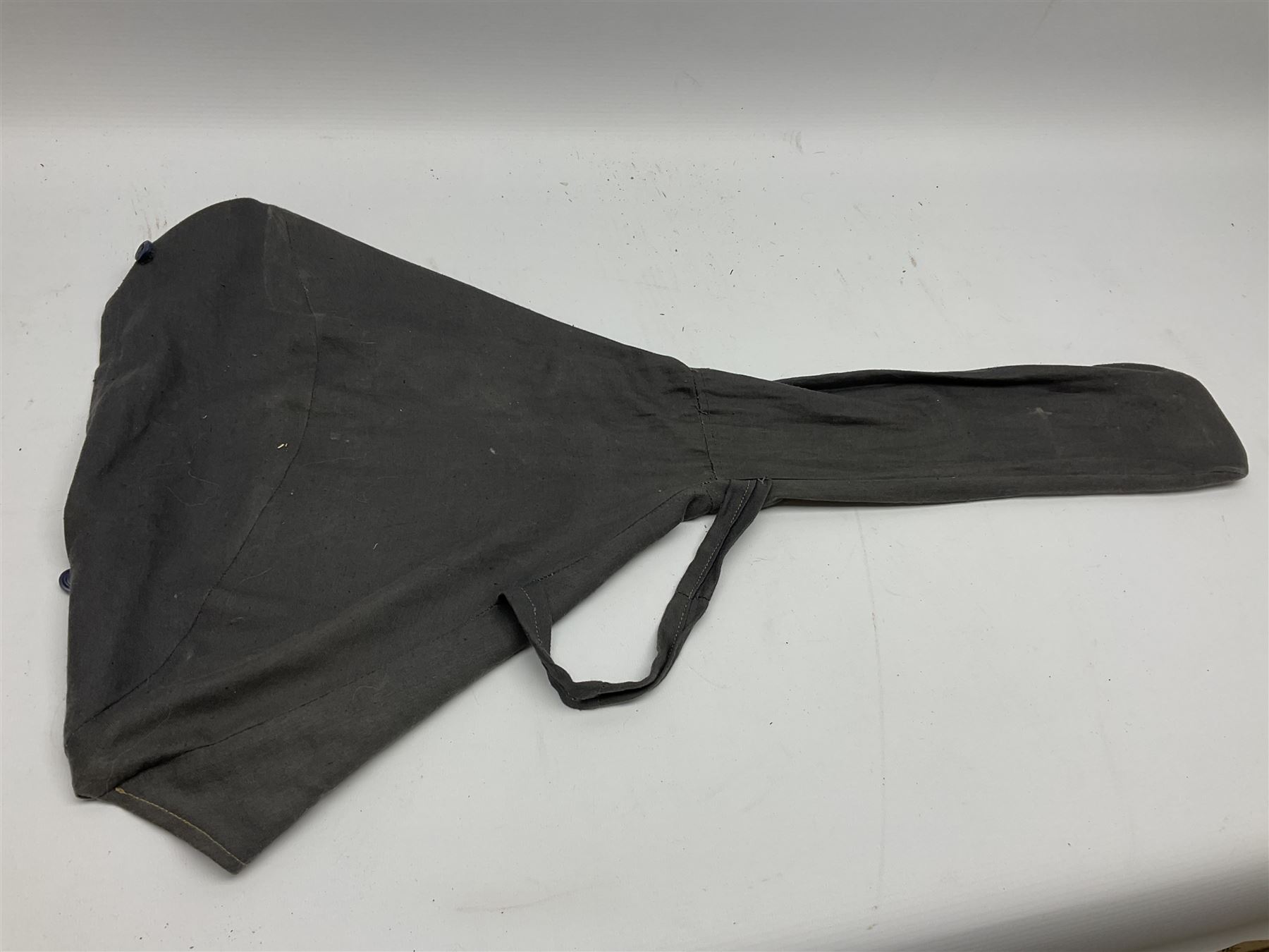 Russian balalaika with six-piece segmented back, the top painted with a scene of Russian onion capped buildings monogrammed K.B.H.1993; bears cyrillic label; L67.5cm; in carrying bag