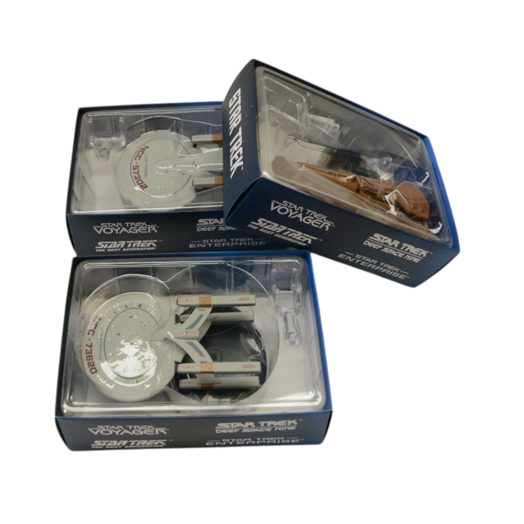 Thirty-two Eaglemoss 'Star Trek The Official Starship Collection' starships and accompanying magazines volumes 94 to 125, all starships boxed, magazines housed in folders