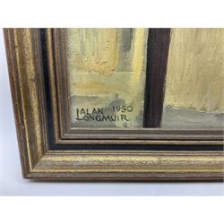 Alan Longmuir (British exh.1933-1960): 'Through the Conservatory', oil on canvas signed and dated 1950, titled verso 39cm x 49cm