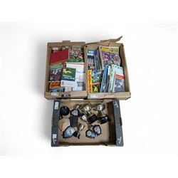 1950s and later cricket and football trophy cups and plaques, including six 1950s Leiceste...