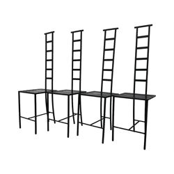 Set of four metal ladder chairs inspired