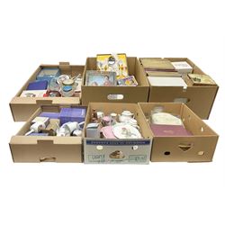 Collection of Wedgwood Jasperware, to include candy box with lid, miniature vase, trinket dishes, together with other collectables in six boxes 
