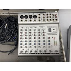 Meridian stage pro AS802ADC mixer, housed in a hard case, Xenyx X1222USB mixer and a Citronic CSL-10 mixing console, boxed (3)