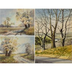 Pat Newton (British 20th century): 'Winter in West Norfolk' and 'The Farm in Winter', pair...