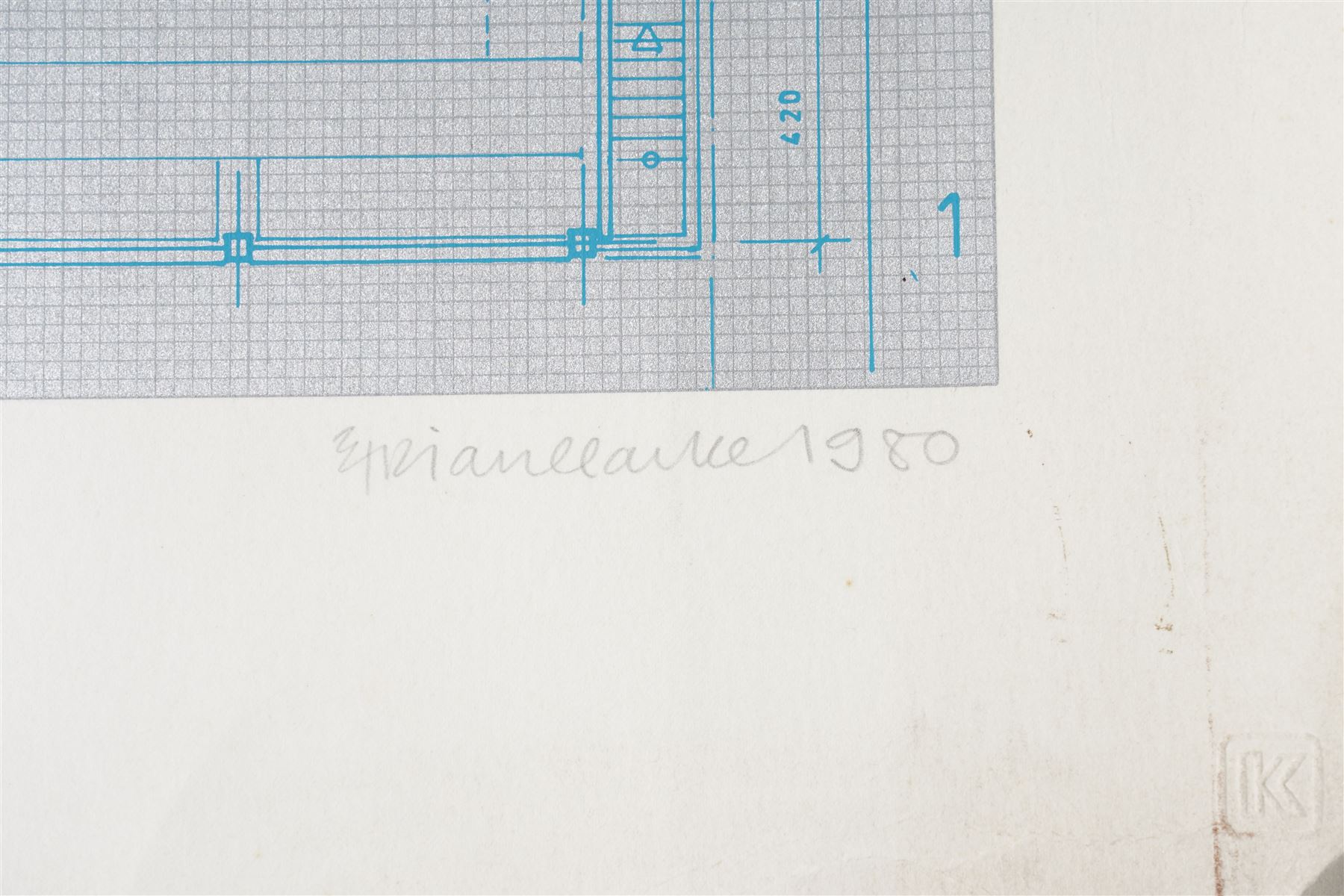 Sir Brian Clarke (British 1953-2025): 'After Densitometry', limited edition artist's proof screenprint signed and dated 1980 in pencil 58cm x 93cm (unframed)
Notes: Clarke was an architectural artist born in Lancashire. This work was commissioned to mark the opening of the optics manufacturer Olympus European headquarters in Hamburg.