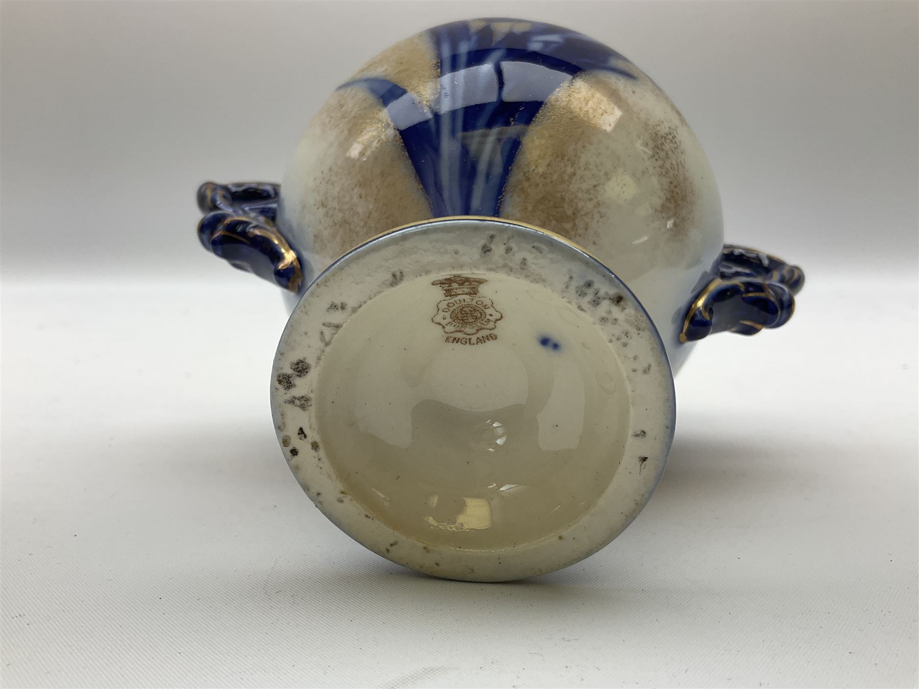 Clarice Cliff for Newport Pottery Delicia pattern bowl, D20cm, Victorian Wedgwood oval tea pot retailed by Goode & Co and in the Bamboo pattern and three other items
