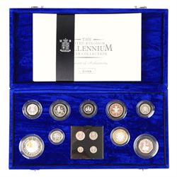 The Royal Mint United Kingdom 2000 'Millennium' silver proof coin collection, including Ma...