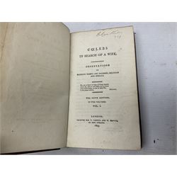  Coelebs; In Search of a Wife, fifth edition in two leather bound volumes London 1809, together with Tome Troisieme; Histoire De Gils Blas De Santillane, two leather bound volumes Paris 1831 and Dramatic Miscellanies one leather bound volume London 