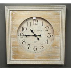  Vintage style 'Cafe de la Tour' wall clock, W71cm, H71cm, D7cm  