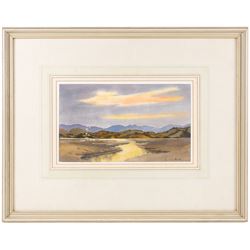 Ebenezer John Woods (Jack) Prior (British 1914-1988): 'The Estuary Near Arnside' and 'Flowerdale Bay -Gairloch Wester Ross', two watercolours signed, titled verso 18.5cm x 27.5cm; together with a signed print (3)