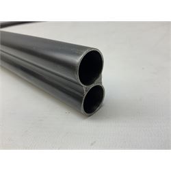 Smith Midgley Bradford 12-bore side-by-side double barrel side-lock ejector shotgun with 71cm barrels, engraved action with patented top lever, ivy leaf fences and top safety, walnut stock with chequered grip and fore-end, serial no.62409 to barrels and 1481 to action, L115cm overall SHOTGUN CERTIFICATE REQUIRED