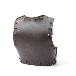 Early 19th century British cavalry cuirass with crows foot mark, the breast plate with ribbed centre H41cm