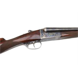SHOTGUN CERTIFICATE REQUIRED – Spanish AYA 12-bore double trigger side-by-side double barrel boxlock ejector shotgun, 71cm(28