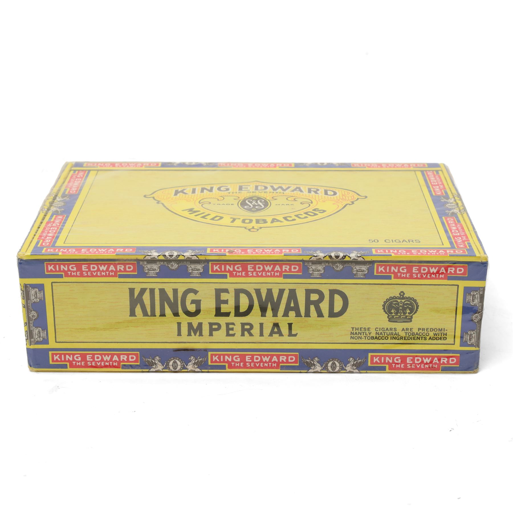 Fifty King Edward The Seventh cigars, boxed and unopened