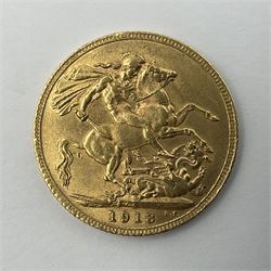 King Edward VII 1913 gold full sovereign coin