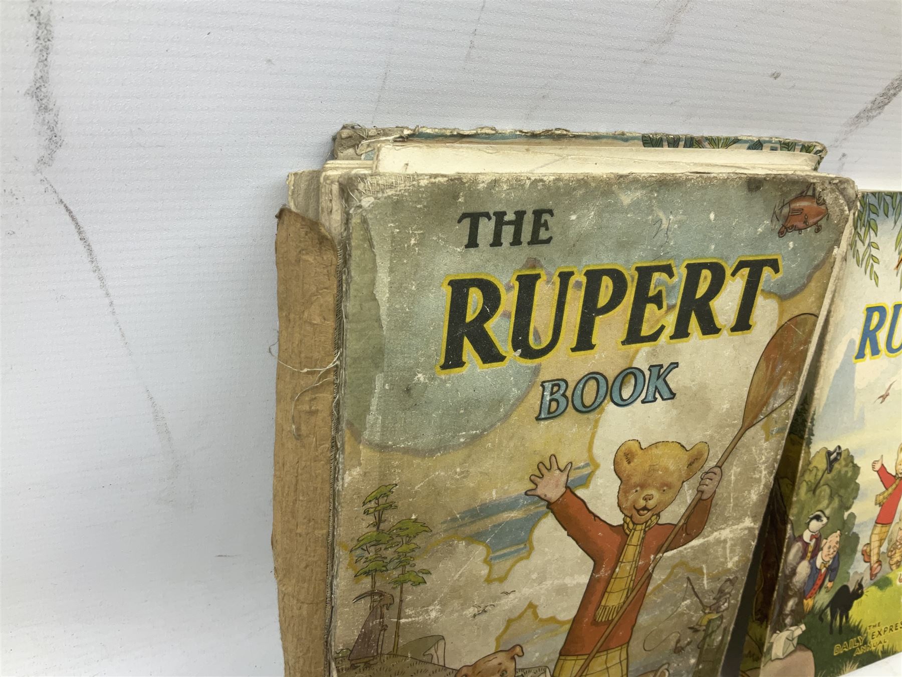 Collection of Vintage children's annuals, to include a number of Rupert the Bear examples dating from the 1940's, comprising 'The New Rupert Book' 1947, 'More Adventures of Rupert' 1947, 'A New Rupert Book' 1945, 'Rupert In More Adventures' 1944,  'More Rupert Adventures' 1943 and two examples of 'The Rupert Book' dated 1941 and 1948