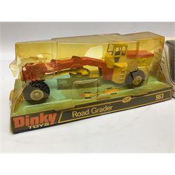 Dinky - Road Grader No.963; with blister box; Majorette Fire Engine No.3096; in window box; seven Matchbox 'Dinky Collection' die-cast models; all boxed; and American Popular Imports Inc. moulded resin fire engine; boxed (10)