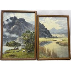 Warren Williams ARCA (British 1863-1941): Welsh River Landscapes, two watercolours signed 51cm x 35cm & 47cm x 34cm (2)