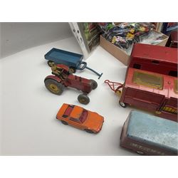 Various makers - Matchbox Superkings Snorkel Fire-Engine No.K-39 and King Size Scammell Tipper Truck No.K-19; both boxed; and large quantity of unboxed, playworn and repainted models by Dinky, Corgi, Lesney, EFE, Micromachines etc