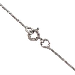 Silver oval cut amethyst and diamond, fancy openwork pendant necklace, amethyst approx 36.50 carat