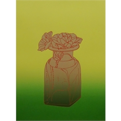  Derrick Greaves (British 1927-): Vase of Flowers, limited edition lithograph signed and dated 81 in pencil no. 66/200, 43cm x 57xm   