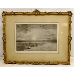  'Sunrise over Whitby Scaur', aquatint by Sir Frank Short (British 1857-1945) signed in pencil 24cm x 34cm  