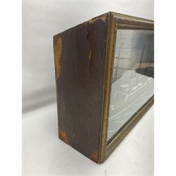 Victorian diorama of scratch built model of steam ship Alexandria, in a glazed case, H41cm, L83cm