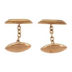 Pair of early 20th century 9ct rose gold cufflinks