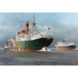 Adrian Thompson (British 1960-): Rialto of Hull, oil on canvas signed 50cm x 75cm 