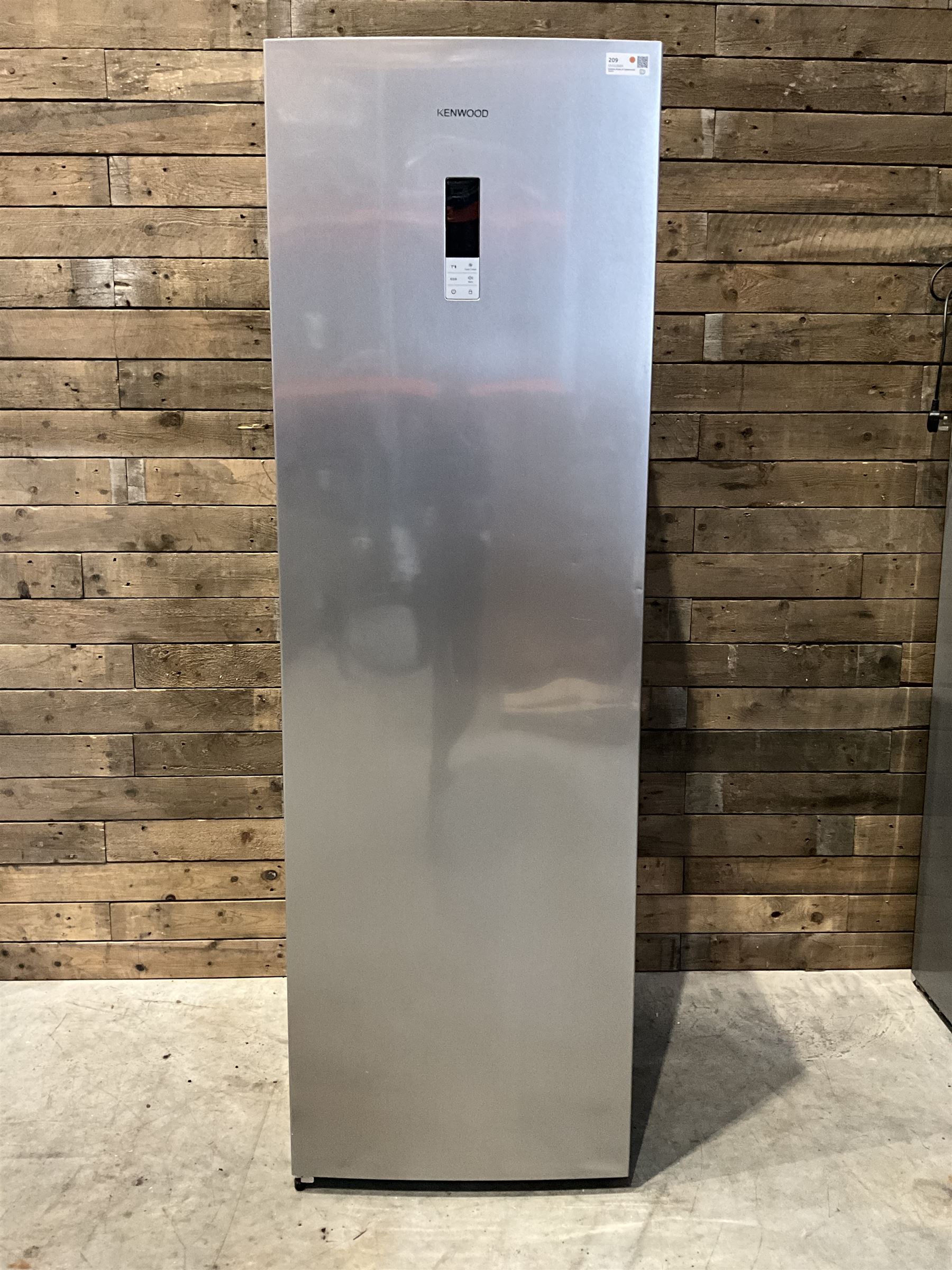 Kenwood upright freezer, eight drawers with ice box, grey finish