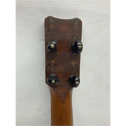 W.D. Keech banjolele pat.219720/23 with etched signature to the back; serial no.A12082 L55cm; and a restored Italian mandolin with segmented lute back; together with three music books