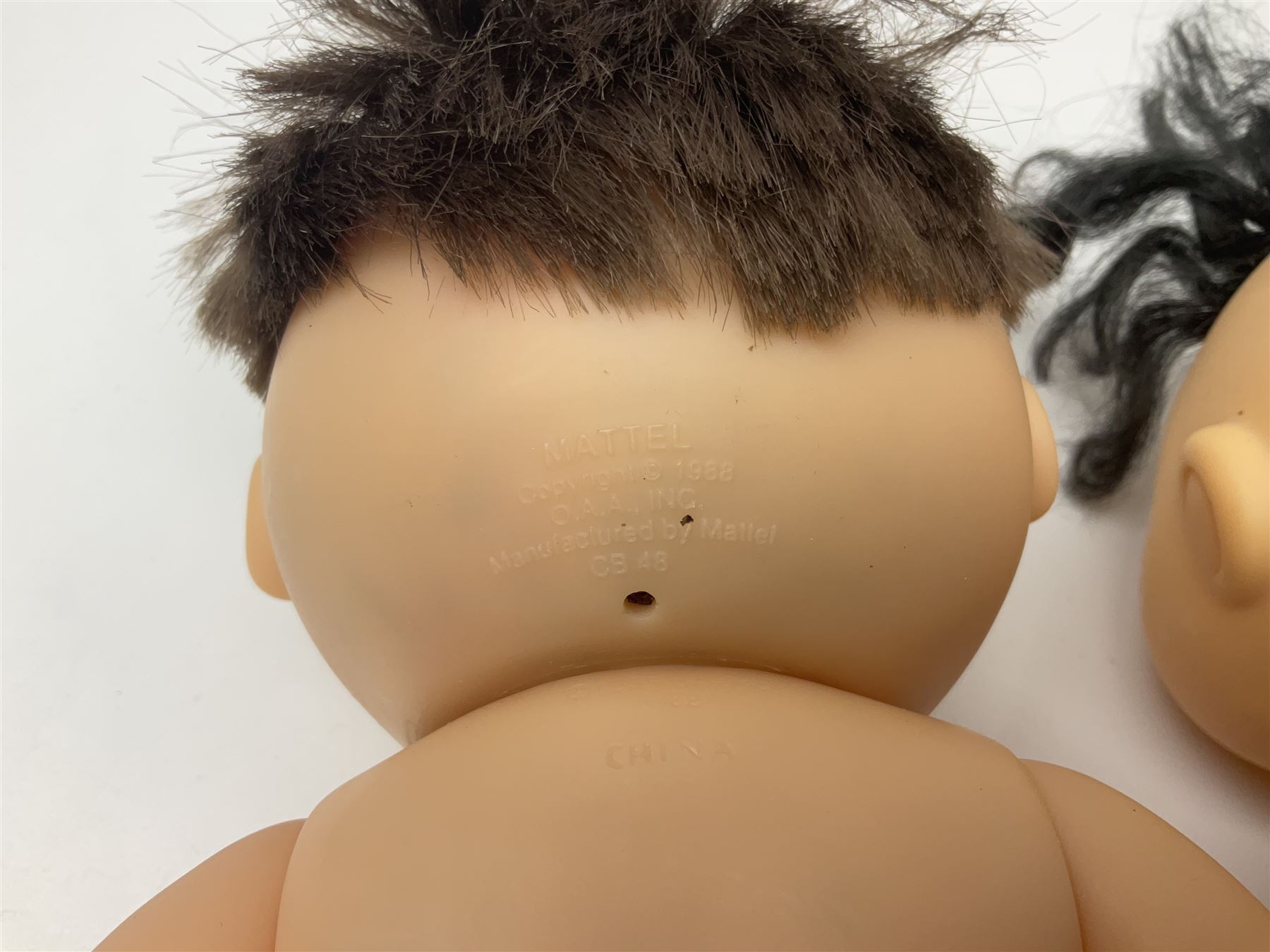 Plush covered soft toy of a swimming duck with squeeze type musical action L17cm; and collection of ten Cabbage Patch type dolls by various makers including Mattel, Hasbro, Appalachian Artworks, Migliorati etc