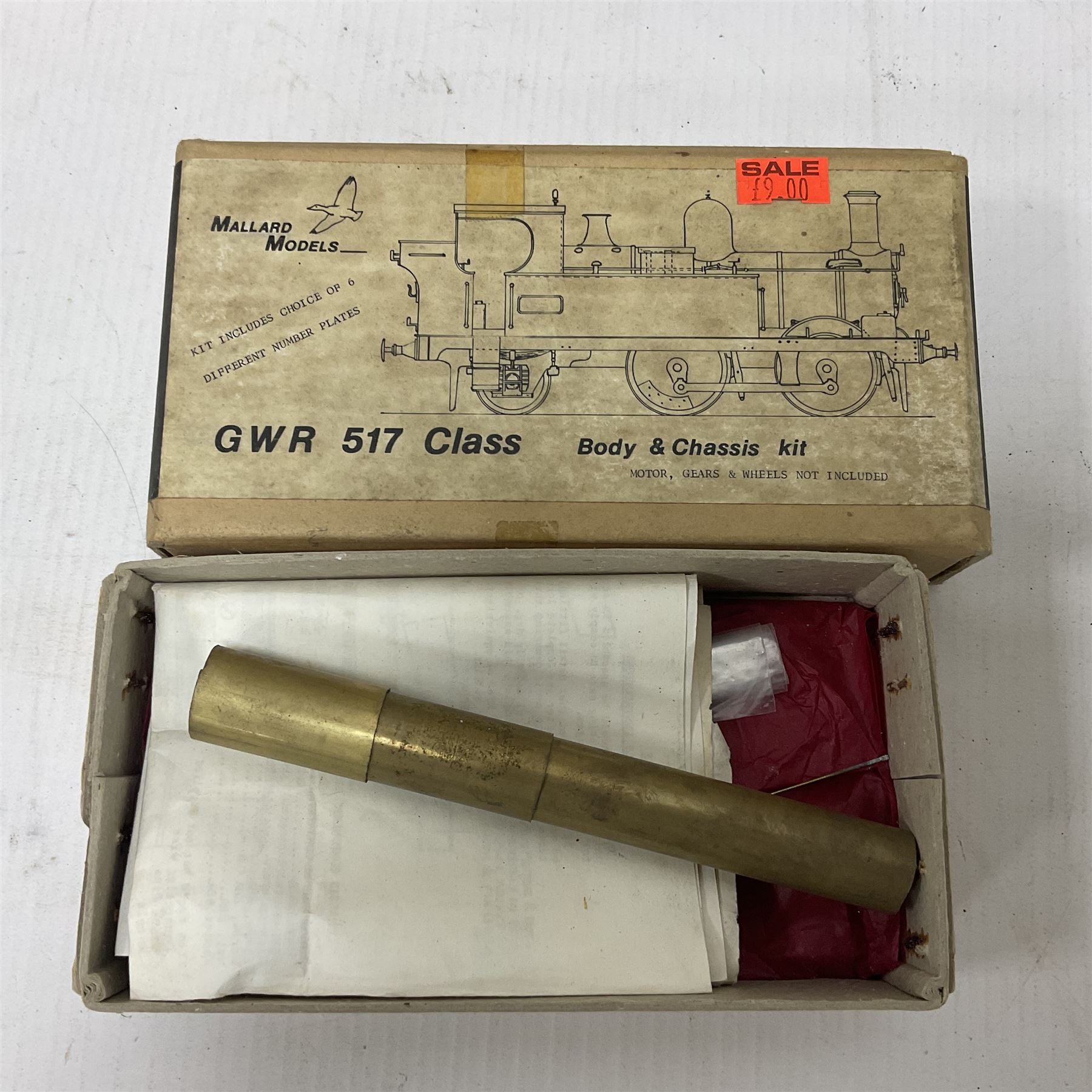 ‘00’ gauge - six model railway locomotive building kits comprising DJH Models CR/LMS/BR Wemyss Bay 4-6-2 Tank 944 Class, Caley Coaches CL4 Caledonian Railway Class 104 0-4-4T and CL2 Caledonian Railway Class 812 & 652 0-6-0 loco and tender, Mallard Models GWR 517 Class 0-4-2T body and chassis kit, Tru-Cast SR Class USA Tank locomotive and Pro-Scale LNWR Coal Tank; in original boxes 