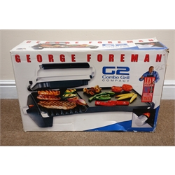  George Foreman G2 Combo Grill Compact, a Benq MS510 digital projector, two blue ray DVD players, an electric fan and a manicure dryer (6)  