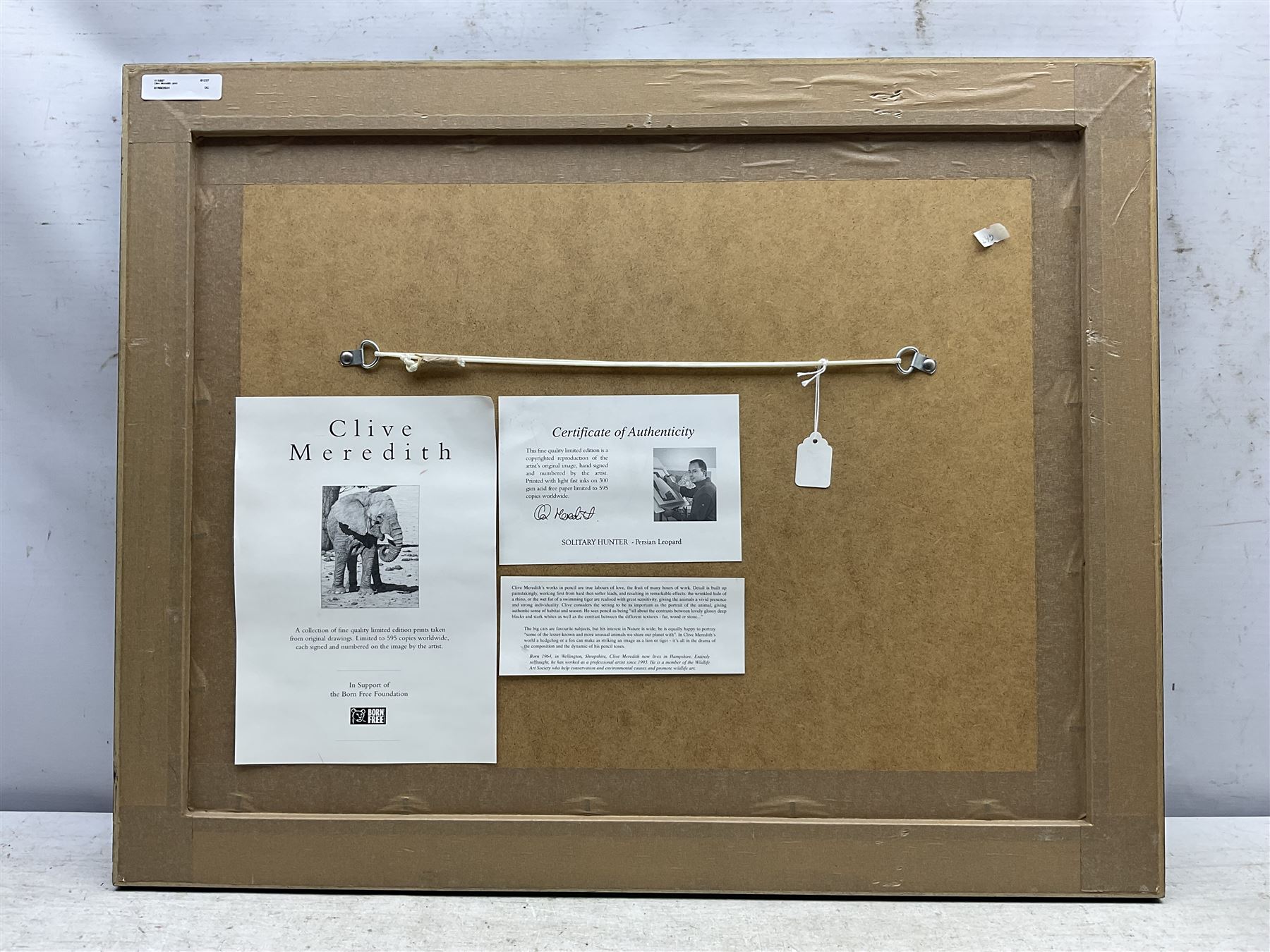 Clive Meredith (British Contemporary): 'Solitary Hunter - Persian Leopard', limited edition print signedand numbered 71/595, 29cm x 44cm 