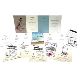 Royal Navy dinner menus, including HMS Daedalus Taranto forty-third, forty-fourth and forty-fifth anniversary dinners, 1983-1985, the wardroom mess summer ball, etc   