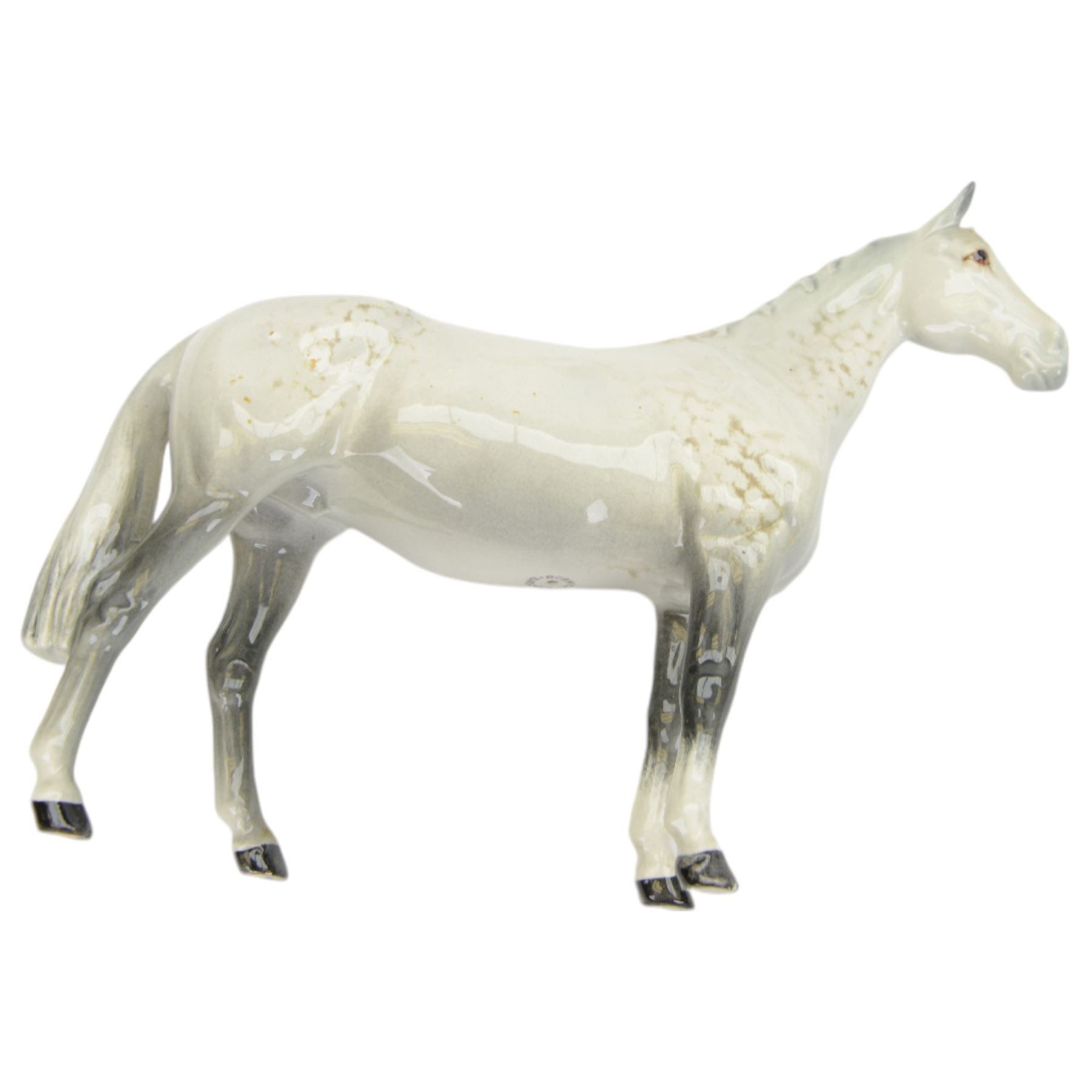 Five Beswick horses, including Skewbald Pinto no 1373, Dartmoor 1642, Dunn Highland no 1644 etc