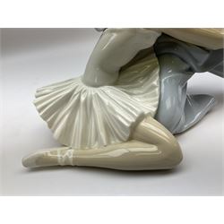 Lladro figure, Closing Scene, modelled as a clown and ballerina, year issued 1974, year retired 1996, no 4935, H24cm 