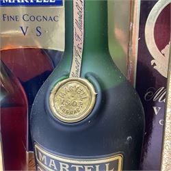 Mixed alcohol, to include Hennessy very special cognac, Martell VSOP cognac, De Valcourt Napoleon French brandy, etc, various contents and proof (5)