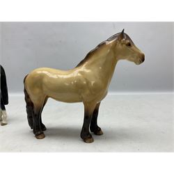 Two Beswick figures of horses, comprising  Mackionneach Dun highland pony, model no 1644, together with Appaloosa stallion, model no 1772,  both designed by Arthur Gredington, and with printed marks beneath
