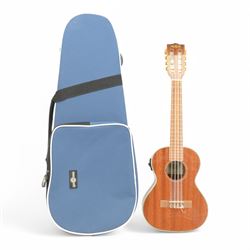 Kala KA-8E electro-acoustic eight string tenor ukulele, contained within modern Gear 4 Music case