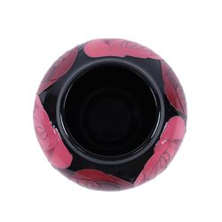 Moorcroft Tribute To Charles Rennie Mackintosh vase, designed by Rachel Bishop dated 2014, H12cm