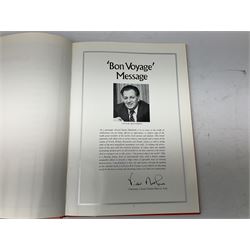 Queen Elizabeth II cradle of civilization cruise 1976 bronze medallion with related book and two other Queen Elizabeth II commemorative medallions for cruises in 1975 and 1976, all cased