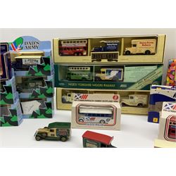 Thirty-five modern die-cast promotional and advertising models by Lledo etc; predominantly boxed