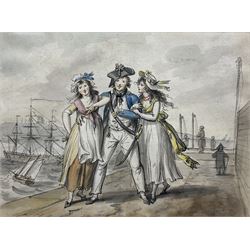 Isaac Cruikshank (Scottish 1764-1811): 'Home from the Sea', watercolour and ink unsigned 17cm x 23cm 
Provenance: with Chris Beetles Gallery, London, label verso