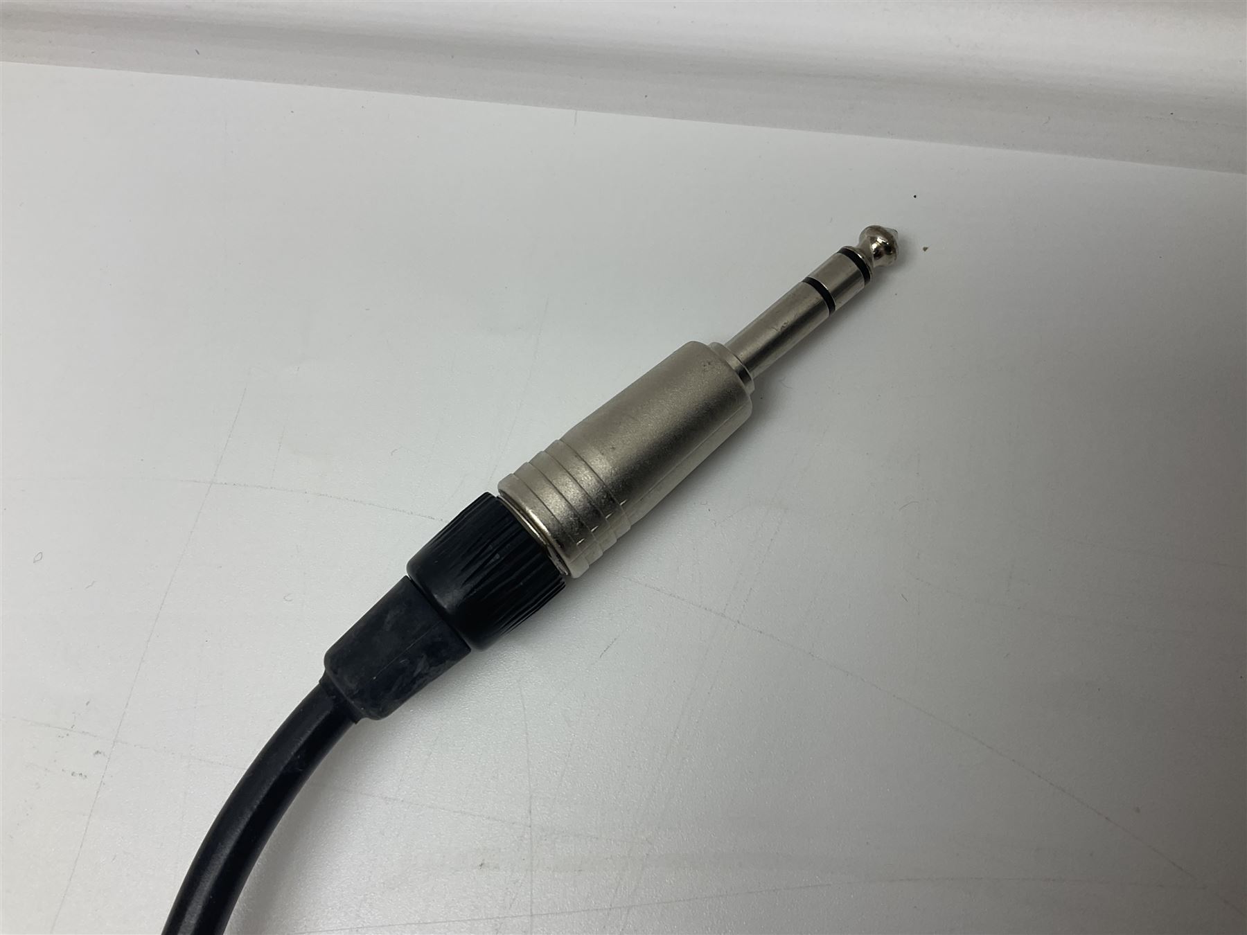 Vintage pair Akai ADM-8 Dynamic microphones; AKG D880 Dynamic microphone; cased; and Shure Betagreen BG1.0 vocal microphone; boxed; all with cables (4)