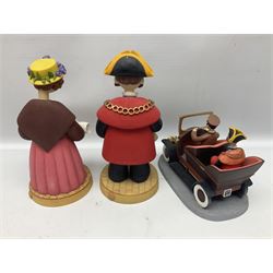 Ten Robert Harrop figures, comprising The World of Roald Dahl Mr Twit RD04 and The BFG RD03, boxed, The Camberwick Green Collection limited edition Mrs Honeyman CG04, The Mayor CGL04 and The Mayor and Philby in the Memorial Car CG68, The PG Chimps Collection Dolly PG003, boxed, Andy Capp by Reg Smythe Andy Capp AC01 and Flo AC02, boxed, and Country Companions English Setter CC21 and Flat Coat Retriever Fisherman CC13, boxed