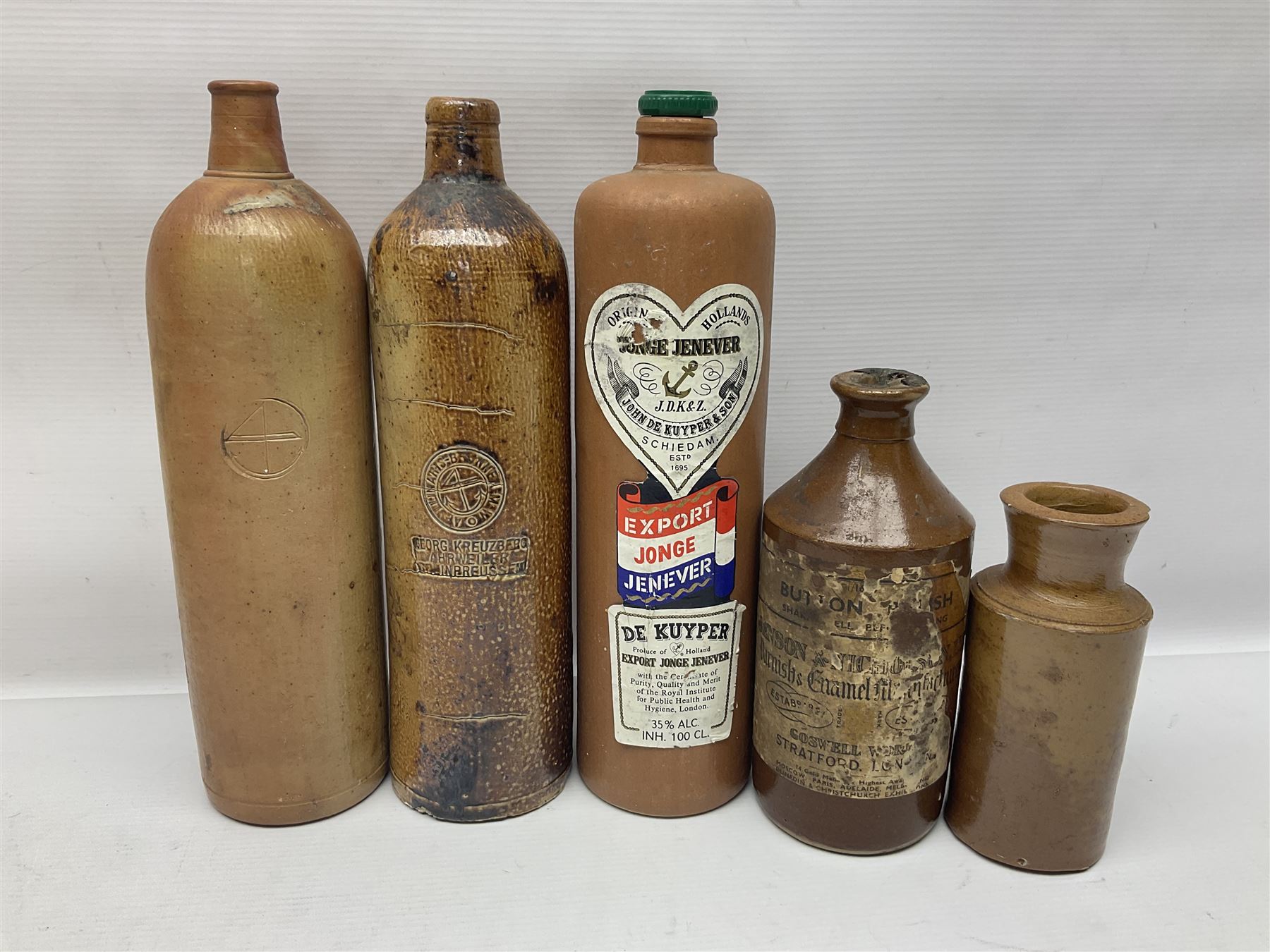 Julius Peters Hull stoneware bottle and a collection of other stoneware advertising bottles, jars and flagons etc