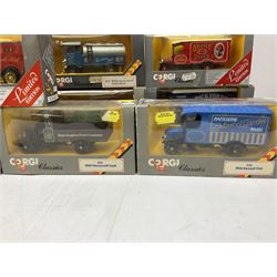 Fourteen boxed Corgi Classics die-cast models, to include ACE 508 forward control 5to Cabover, Bedford O Series Pantechnicon, Mack Truck, Thornycroft bus, etc 